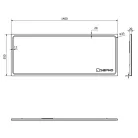 Fürdőszoba tükör, Sapho GEMINI 140x55 GM140