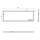 Fürdőszoba tükör, Sapho GEMINI 160x55 GM160