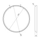 Fürdőszoba tükör, Sapho FLOAT kör 60x60 22559