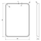 Fürdőszoba tükör, Sapho FLOAT 50x70 22571