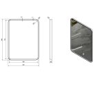 Fürdőszoba tükör, Sapho FLOAT 60x80 22572