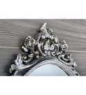 Fürdőszoba tükör, Sapho DESNA ovális fa ezüst 80x100 IN344