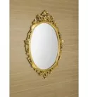 Fürdőszoba tükör, Sapho DESNA ovális fa arany 80x100 IN352