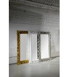 Fürdőszoba tükör, Sapho SCULE fa antikolt fehér 80x120 IN324