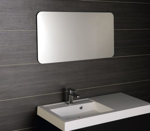 Fürdőszoba tükör, Sapho ISHAPE lekerekített 100x50 AG510