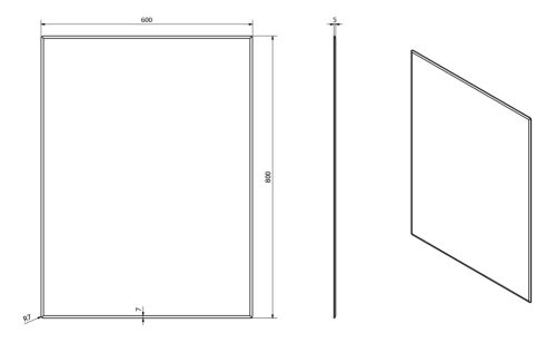 Fürdőszoba tükör, Sapho ACCORD 60x80 MF441