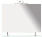 Fürdőszoba tükör, Sapho WEGA polccal 90x80 60092-9