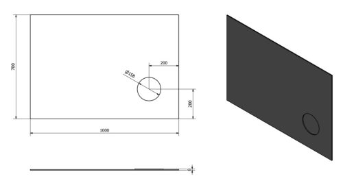Fürdőszoba tükör, Sapho COSMETICO 100x70 MIR4