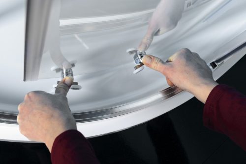 Zuhanykabin, Sapho Polysan EASY LINE íves 2 toló 90x80 EL2815