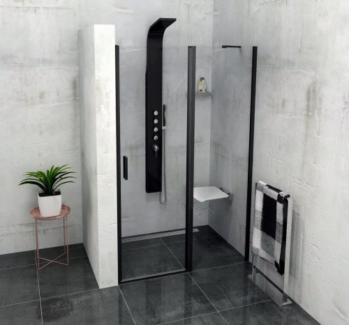 Zuhanyajtó, Sapho Polysan ZOOM LINE BLACK 120x200 nyíló fix ZL1312B
