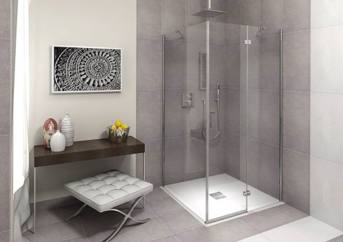 Zuhanytálca, Sapho Polysan FLEXIA 110x100 fehér 72922