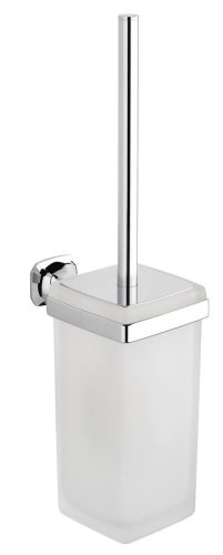 WC-kefe tartó, Sapho AIDA króm tejüveg AI008