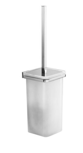 WC-kefe tartó, Sapho GLAMOUR króm tejüveg 573303