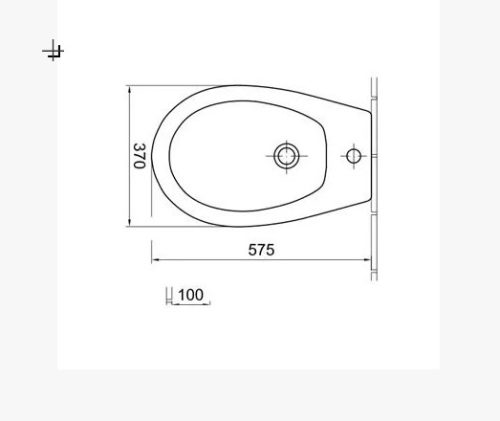 Bidé, Alföldi Bázis álló 1 furattal középen 4309