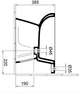 Bidé, Alföldi Bázis álló 1 furattal középen 4309