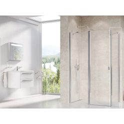   Zuhanyfal, Ravak Chrome Fix oldalfal CPS-80 krómhatású+Transparent 9QV40C00Z1