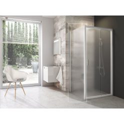   Zuhanyfal, Ravak Blix Fix oldalfal BLPS-100 (fehér+Grape) 9BHA0100ZG