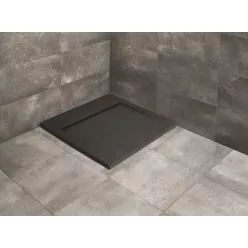   Zuhanytálca, Radaway Teos C 100x100 antracit műmárvány zuhanytálca