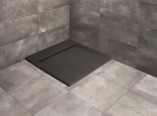 Zuhanytálca, Radaway Teos C 100x100 antracit műmárvány zuhanytálca