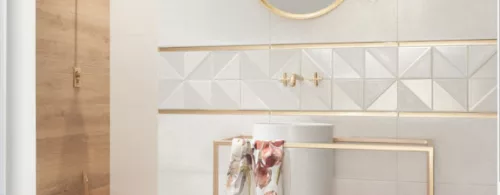 Dekorcsempe, Tubadzin Reflection White 2 14,8x14,8