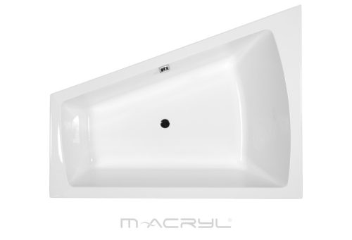 Hidromasszázs kád, M-Acryl Trinity  170x130 Wellness 22 fúvókás elektronikus