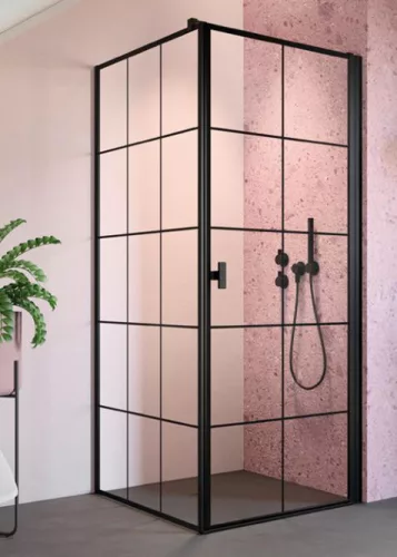 Zuhanykabin, Radaway Nes Black KDJ I Factory 90x90 jobbos