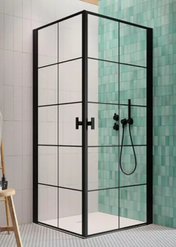 Zuhanykabin, Radaway Nes Black KDD I Factory 90x90