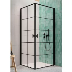 Zuhanykabin, Radaway Nes Black KDD I Factory 100x100