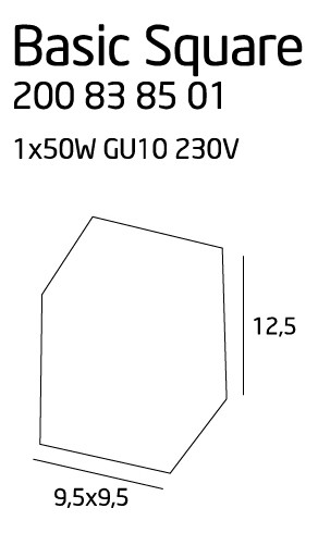 Lámpa, MaxLight Basic Square C0071