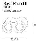 Lámpa, MaxLight Basic Round C0085