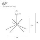 Lámpa, MaxLight Spider P0270