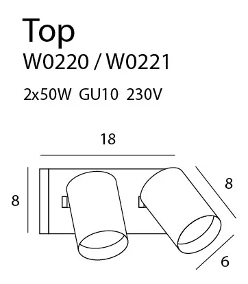 Lámpa, MaxLight Top W0220