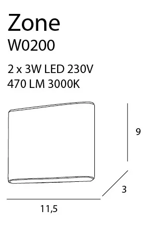 Lámpa, MaxLight Zone W0200