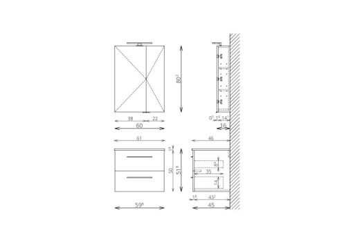 Komplett bútor, TBoss Milano 60