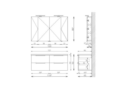 Komplett bútor, Noto 120 2F