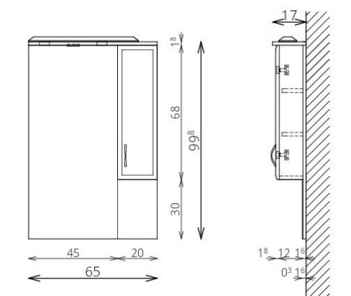 Felső szekrény, Tboss Classic 65