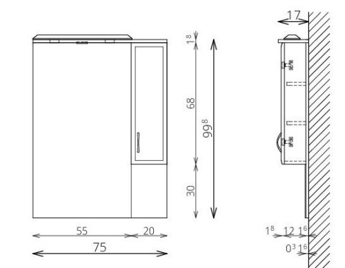 Felső szekrény, Tboss Classic 75