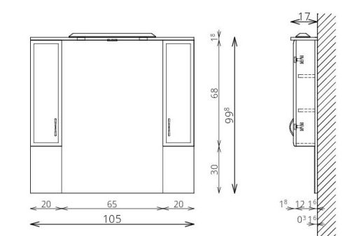 Felső szekrény, Tboss Classic 105