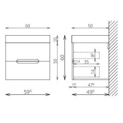 Alsó szekrény, Tboss Luna 60