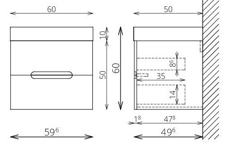 Alsó szekrény, Tboss Luna 60