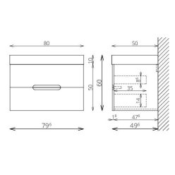 Alsó szekrény, Tboss Luna 80