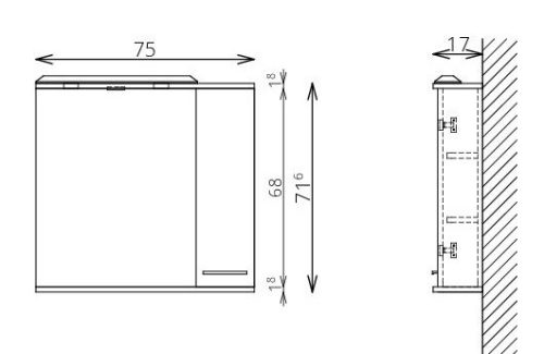 Felső szekrény, Tboss Trend 75
