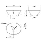 Mosdó, Aqualine 42x15x34 kerámiamosdó 49412