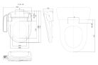 Wc tető, Aqualine Blooming Eko elektronikus bidé vízmelegítéssel NB-1120D