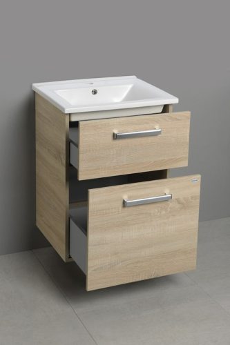 Alsó szekrény, Aqualine Vega 2 fiókos platina tölgy VG853