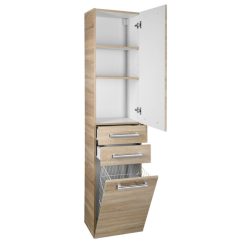   Álló szekrény, Aqualine Vega 40x184x31 platina tölgy VG980