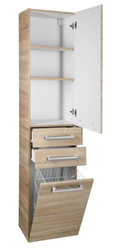 Álló szekrény, Aqualine Vega 40x184x31 platina tölgy VG980