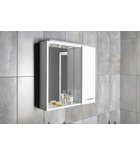 Felső szekrény, Aqualine Zoja tükrös LED világítással jobbos 45022