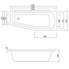 Kád, Aqualine Opava 170x70 aszimmetrikus jobbos A1771