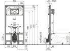 Öblítőtartály, AlcaPlast falsík alatti AM1101/1200 Sádromodul Slim